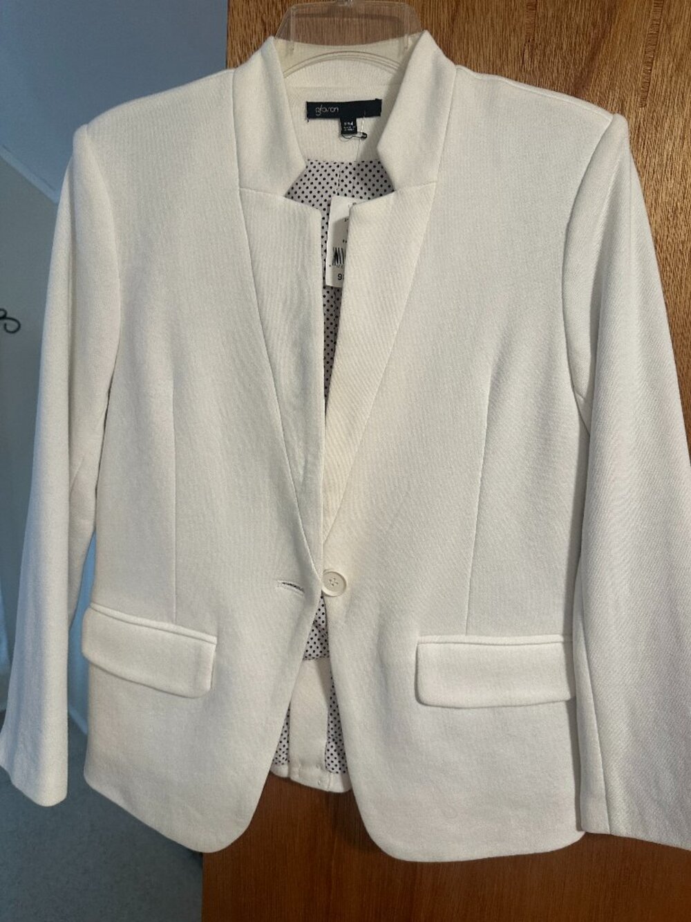 NWT Gibsonlook Notch Collar Blazer - Ivory - PM